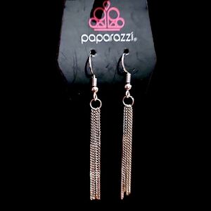 Paparazzi Silver Tone Tassel Earrings with Waterfall Design